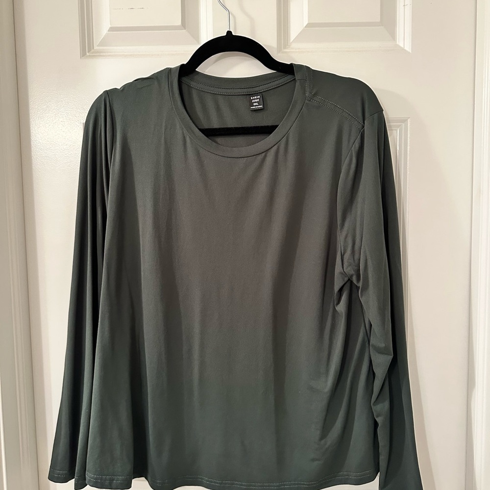 SHEIN Charcoal Long Sleeve Top